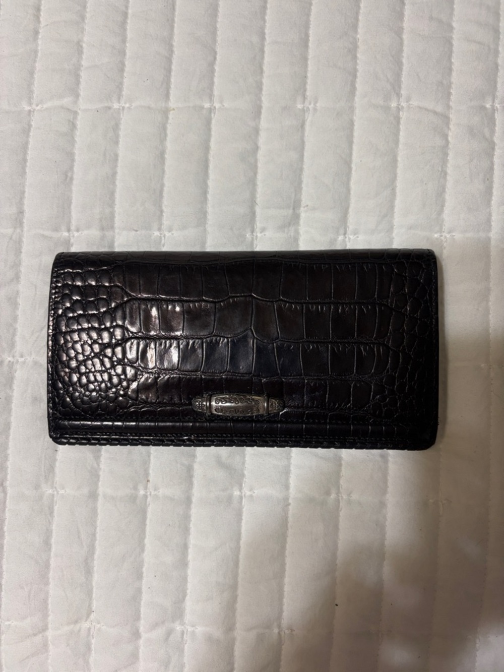 Brighton black croc embossed wallet